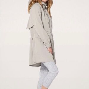 Lululemon Light Gray Trench Coat